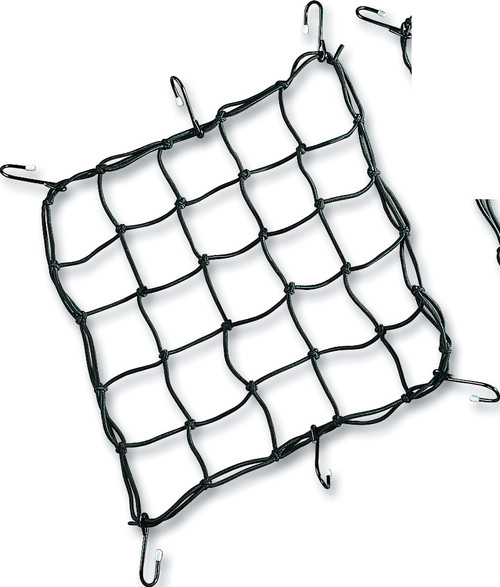 Drag Specialties 15"X15" Cargo Net-Blk 6 H