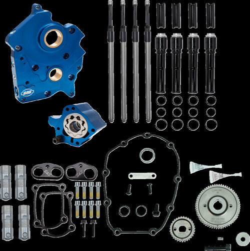 S&S Cycle Cam Chest Kit W/O Cams Gear Drive Wtr Cooled Blk Pr M8 17-23