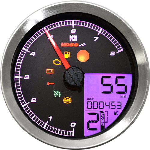 Koso North America Tach Multi Metr Hd-04 Sil 22110169