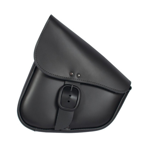 Willie & Max Leather Swingarm Bag - Black Matte Buckle