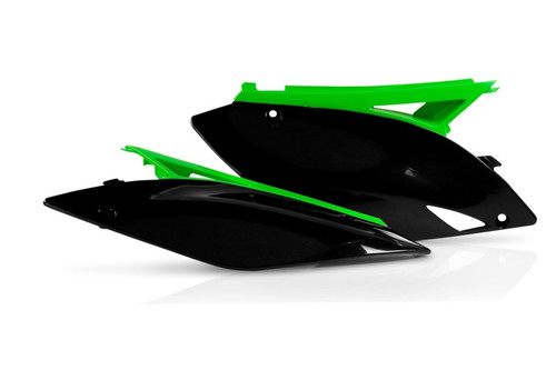 Acerbis Side Panels - '09-'12 Kawasaki KX250F/KX450F - Black/Green
