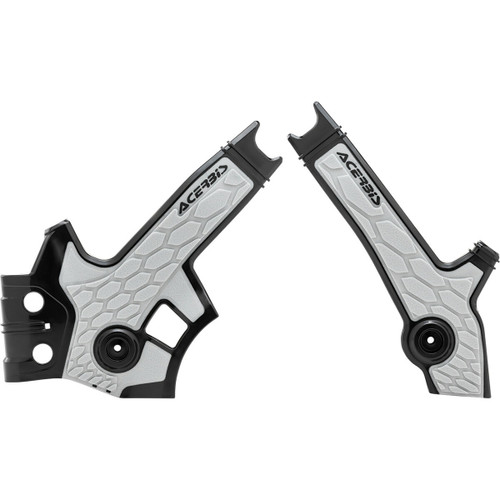 ACERBIS X-Grip Frame Guards - Black/Silver - DR 650S/SE