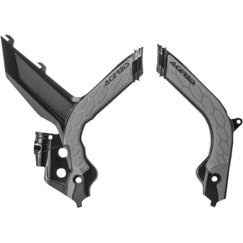 ACERBIS X-Grip Frame Guards - Black/Silver - KTM