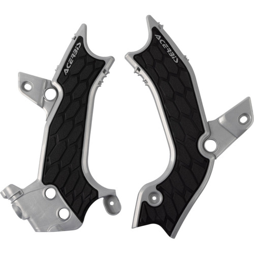 ACERBIS X-Grip Frame Guards - Silver/Black - KX 450