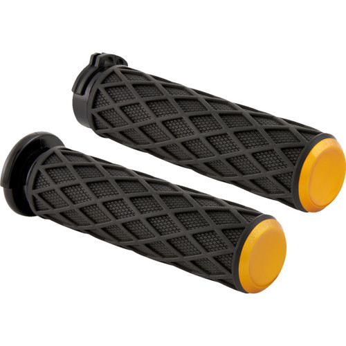 Arlen Ness Grips Diamond Cable Gold
