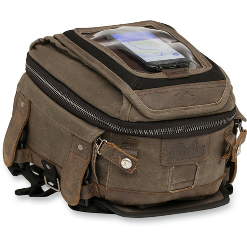 Burly Brand Voyager Tank/Tail Bag - Brown