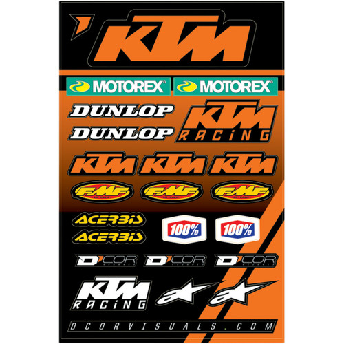 D'Cor Visuals Decal Sheet Ktm Racing
