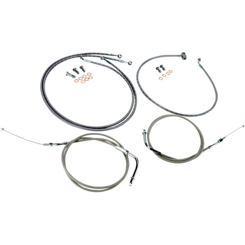 Baron Stainless Handlebar Cable/Line Kit - Yamaha - 06' - 15' XV 1900 CT Stratoliner