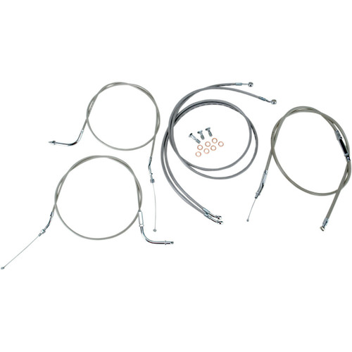 Baron Stainless Handlebar Cable/Line Kit - Yamaha - 04' - 07' XV 1700 A Road Star
