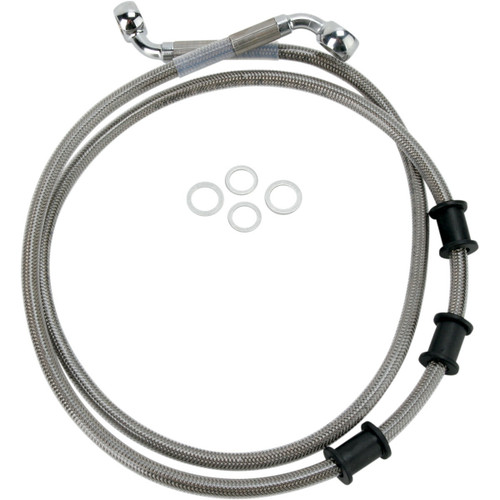 Brake Line - Front - +8" - Stainless Steel 17412844