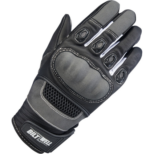 Biltwell Bridgeport Gloves - Grey/Black- Medium