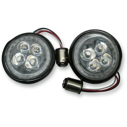 CIRO Rear Signal Light Inserts - Black - Red Lens-Harley-Davidson-18'-24' Softail Fat Boy 114 FLFBS