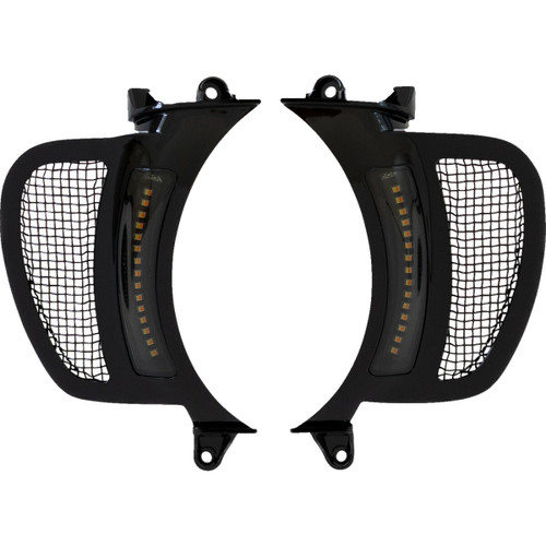 Custom Dynamics LED Vent Insert - Amber/White - Black w/ Black Mesh 20402815