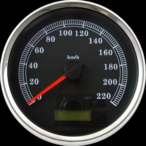 Drag Specialties Speedometer Blk Kph 5"