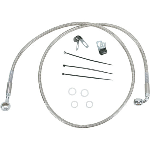 Brake Line - Front - +4" - Stainless Steel 17412691
