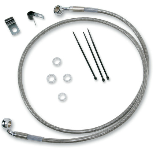 Brake Line - Front - +2" - Stainless Steel 17412654