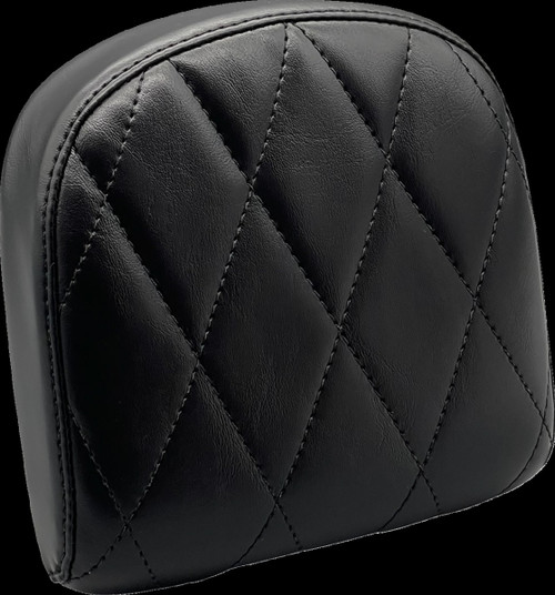 Sissy Bar Pad - Small - Diamond - Shiny Black