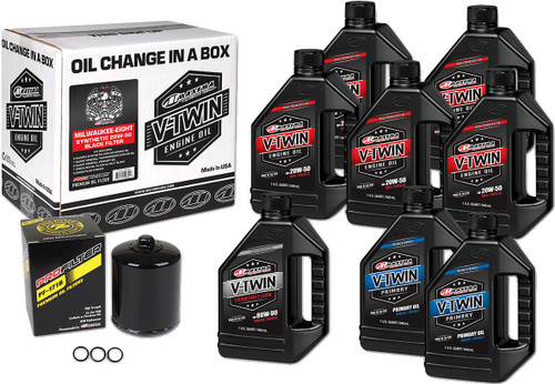 M8 Synthetic 20W-50 Oil Change Kit - Black Filter