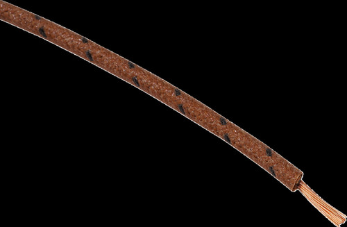 25' Cloth-Braided Wire Spool - 16 Gauge - Brown/Black