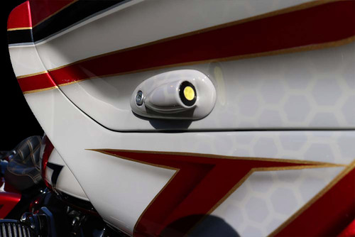 Run/Turn Signal - Amber/White - Black - Road Glide