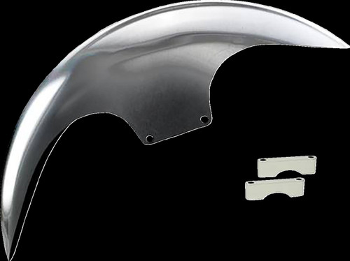 Cafe Front Fender - 21" - Chrome Spacers 14010955