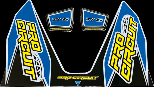 PRO CIRCUIT T-6 Exhaust Decals - Light Blue