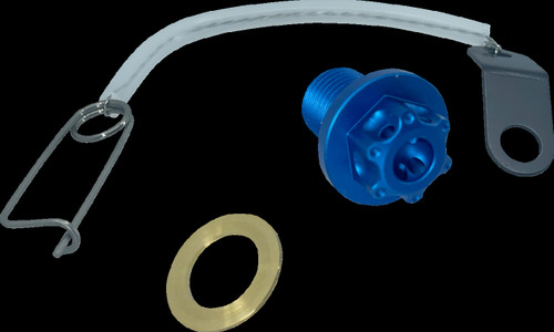 Magnetic Drain Plug - M10 x 1.25 x 20 mm - Blue