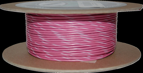 100' Wire Spool - 20 Gauge - Pink/White