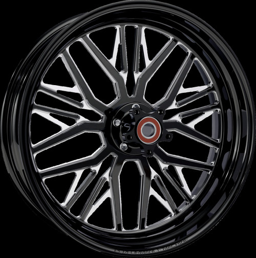 Performance Machine Wheel - Phatour - Front - Dual Disc/with ABS - Black/Contrast Cut Platinum - 18x5.5