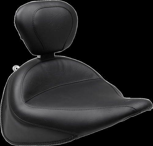 Wide Solo Seat - With Backrest - Vintage - Black - Smooth 8020899