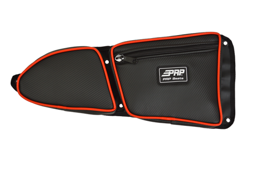 PRP Door Bag with Knee Pads for Polaris RZR Front Passenger Side - Black/ Red