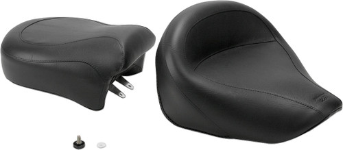 Seat - Vintage - Wide - Touring - Without Driver Backrest - Two-Piece - Smooth - Black - VZ800