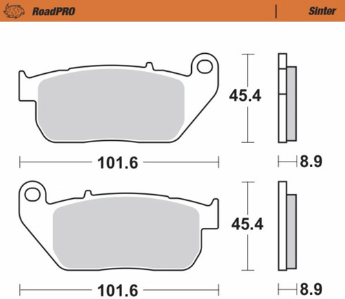 BRAKE PAD ROADPRO SINTER 17213486