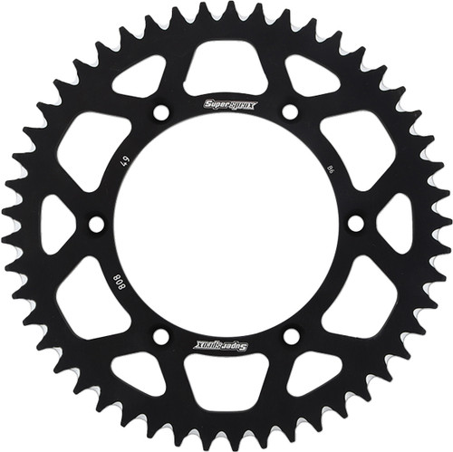SUPERSPROX Rear Sprocket - Black - Suzuki - 49 Tooth - 10' - 12' - 19' - 20' RM - Z 250