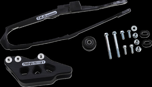 T.M. Designwork Chain Guide and Slider Kit  Black Honda 18' 19' CRF250R/X 12311336