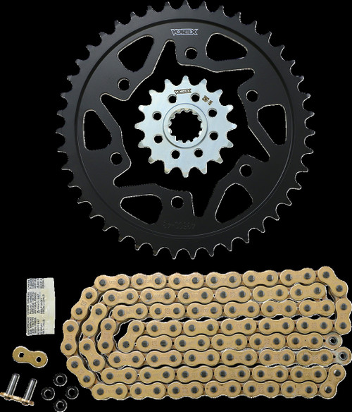 Vortex Chain and Sprocket Kit - '17-'21 Yamaha MT-10/FZ-10 - Gold