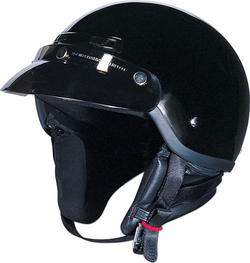 Z1R Drifter Solid Half Helmet - Black - XS