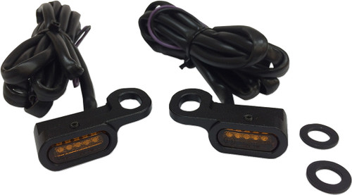 Drag Specialties Lights Mrkr Blk Ambr Hyd