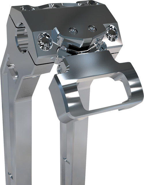 LA Choppers Gauge Mount - Single - Raw - Softail