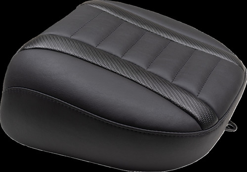 Deluxe Touring Passenger Seat - Black Stitch - Carbon Fiber Inlay - FLH/FLT '23-'24