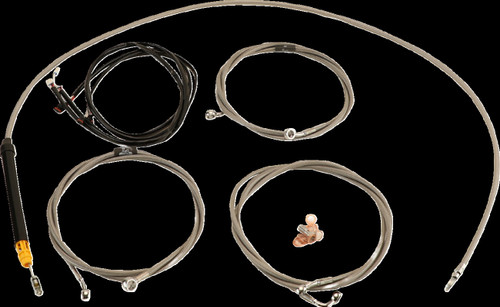 LA Choppers Cable Kit - 15" - 17" Handlebars - Stainless