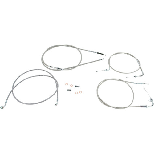 Baron Stainless Handlebar Cable/Line Kit - Kawasaki - 06' - 19' VN900D Vulcan 900 Classic LT