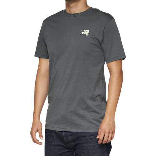 100% Ultra Tee- Charcoal- SM