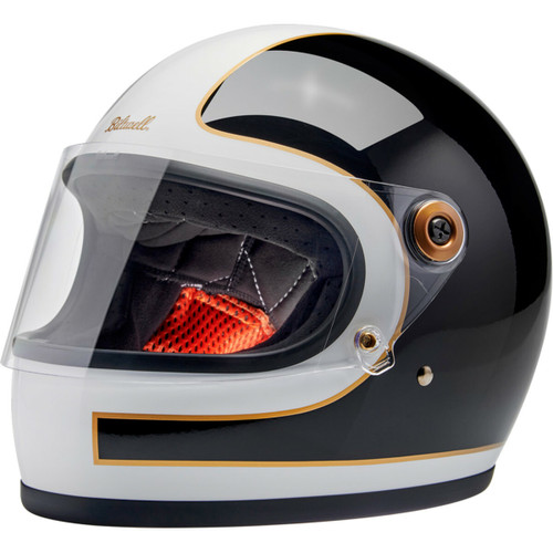 Biltwell Gringo S Helmet - Gloss White/Black Tracker - Small