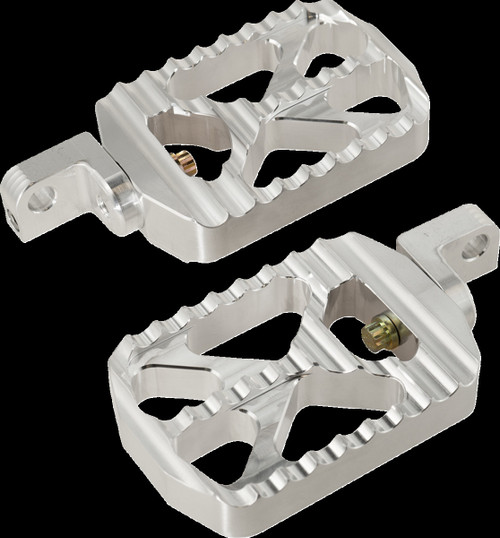 Footpegs Bear Claw Offset Silver