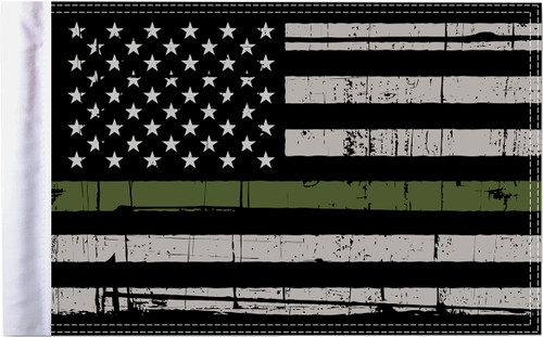 Grunge U.S.A. Flag - Green - 10" x 15"
