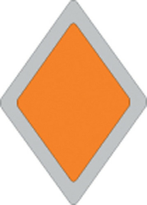 Voss Signs Orange Plastic Reflective Snowmobile Trail Blazer Diamond 264 RB OR
