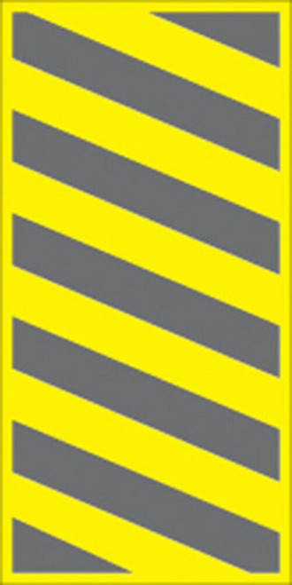 Voss Signs Yellow Plastic Reflective Sign 6" X 12" - Left Hazard 459 BCL YR