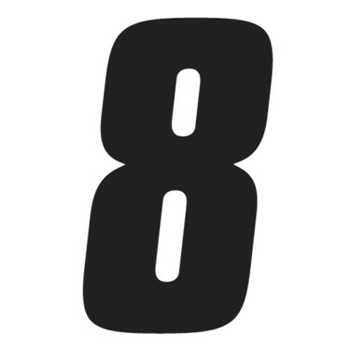 Factory Effex Fx 2015 Numbers Factory 4" Black 8 08-90008