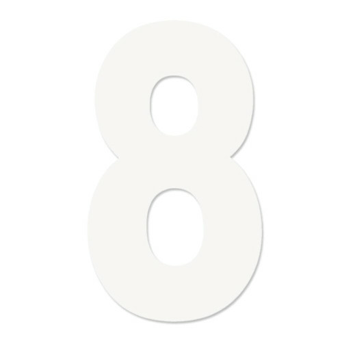 Factory Effex Fx 2015 Numbers Pro 7" White 8 21217